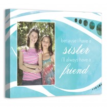 Always a Sister 14x11 Personalized Canvas Wall Art