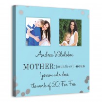 Definition of Mother 16x16 Personalized Canvas Wall Art