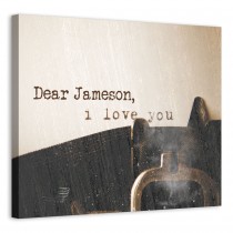 I Love You 20x16 Personalized Canvas Wall Art