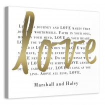 Above All Else Love 20x16 Personalized Canvas Wall Art
