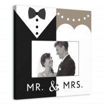 Mr & Mrs Formal 20x20 Personalized Canvas Wall Art 