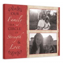 Family is a Circle of Strength & Love 20x16 Personalized Canvas Wall Art
