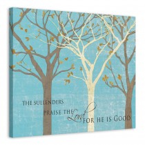 Family Praise the Lord 24x20 Personalized Canvas Wall Art