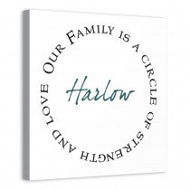 Family is a Circle of Strength 16x16 Personalized Canvas Wall Art 