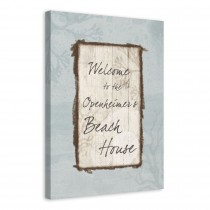 Welcome to the Beach House 18x24 Personalized Canvas Wall Art