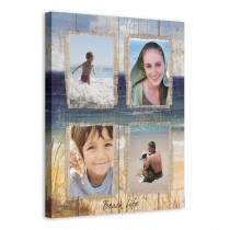 Beach Life Photo Collage 16x20 Personalized Canvas Wall Art