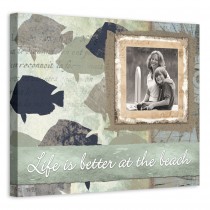 Life is Better at the Beach 20x16 Personalized Canvas Wall Art