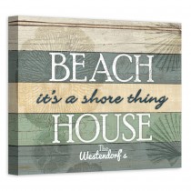 Beach House It’s a Shore Thing Sign 14x11 Personalized Canvas Wall Art