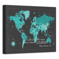 Life Is Not A Race 14x11 Personalized Canvas Wall Art
