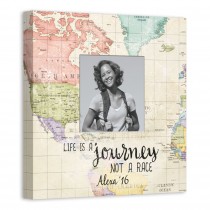 All About The Journey 12x12 Personalized Canvas Wall Art