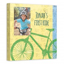 My First Bike Ride 12x12 Personalized Canvas Wall Art