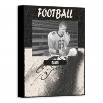 Football 8x10 Personalized Canvas Wall Art