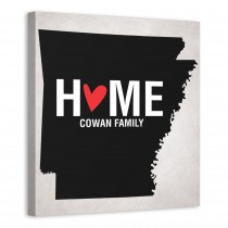 State Pride Arkansas 16x16 Personalized Canvas Wall Art