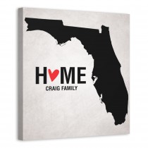 State Pride Florida 16x16 Personalized Canvas Wall Art