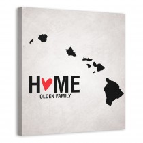 State Pride Hawaii 16x16 Personalized Canvas Wall Art