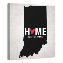 State Pride Indiana 16x16 Personalized Canvas Wall Art