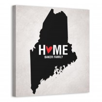 State Pride Maine 16x16 Personalized Canvas Wall Art