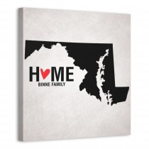 State Pride Maryland 16x16 Personalized Canvas Wall Art