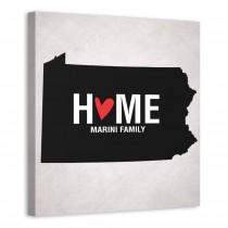 State Pride Pennsylvania 16x16 Personalized Canvas Wall Art