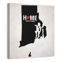 State Pride Rhode Island 16x16 Personalized Canvas Wall Art
