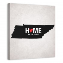State Pride Tennessee 16x16 Personalized Canvas Wall Art