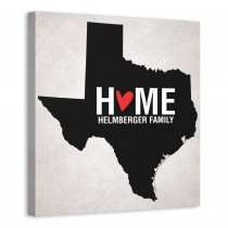 State Pride Texas 16x16 Personalized Canvas Wall Art 