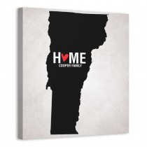 State Pride Vermont 16x16 Personalized Canvas Wall Art 