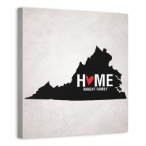 State Pride Virginia 16x16 Personalized Canvas Wall Art