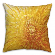 Close Up Yellow Spun Polyester Throw Pillow