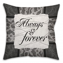 Always and Forever Spun Polyester Throw Pillow