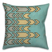 Geometric Contrast Spun Polyester Throw Pillow