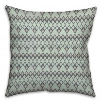 Tribal Mat Mint Spun Polyester Throw Pillow