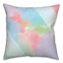 Watercolor Backdrop Spun Polyester Throw Pillow