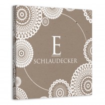 Lace Monogram 16x16 Personalized Canvas Wall Art