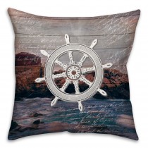 Distressed Wheel Spun Polyester Throw Pillow