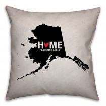 Alaska State Pride Spun Polyester Throw Pillow - 16x16