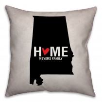 Alabama State Pride Spun Polyester Throw Pillow - 16x16 