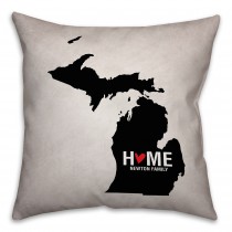 Michigan State Pride Spun Polyester Throw Pillow - 16x16
