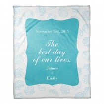 Best Day Of Our Lives Personalized Coral Fleece Blanket – 50x60