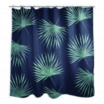 Blue Leaves 71x74 Shower Curtain
