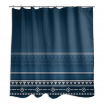 Tribal Blue 71x74 Shower Curtain