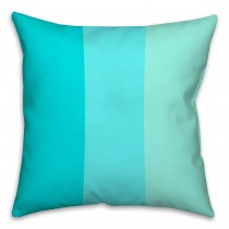 Turquoise Tones Color Block Stripes Throw Pillow