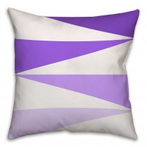 Purple Color Block Triangles Throw Pillow