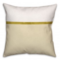 White and Cream Color Block Design Throw Pillow