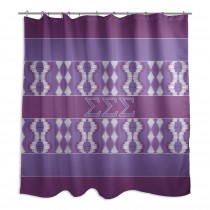 Sigma Sigma Sigma 71x74 Shower Curtain