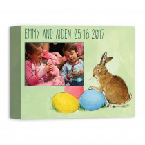 Easter Bunny Eggs 14x11 Personalized Canvas Wall Art