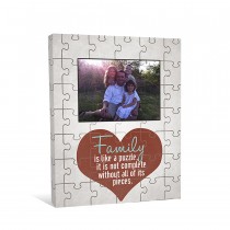 Family Puzzle 11x14 Personalized Canvas Wall Art