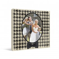 Houndstooth Suit and Bow Tie 12x12 Personalized Canvas Wall Art
