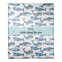 Whale Always Loves You 50x60 Personalized Throw Blanket