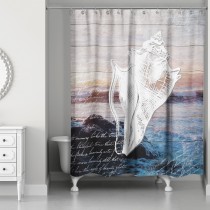 Distressed Conch 71x74 Shower Curtain
